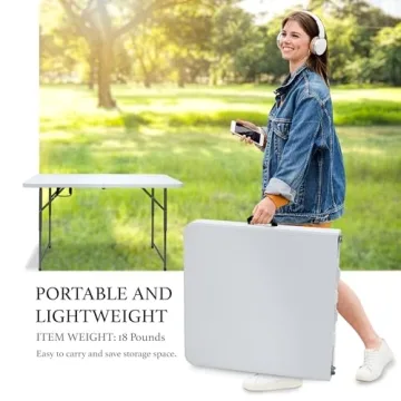 Versatile Plainsity 4ft Folding Table for Indoor & Outdoor Use