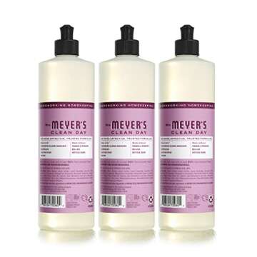 MRS. MEYER'S CLEAN DAY Liquid Dish Soap, Biodegradable Formula, Peony, 16 Fl. Oz - Pack of 3