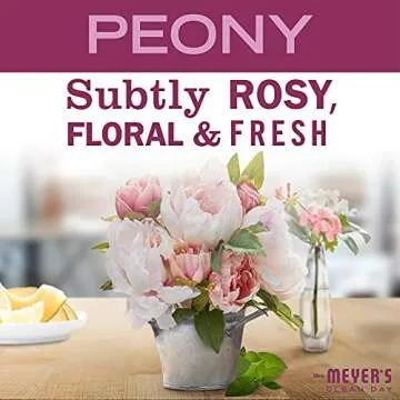 MRS. MEYER'S CLEAN DAY Liquid Dish Soap, Biodegradable Formula, Peony, 16 Fl. Oz - Pack of 3
