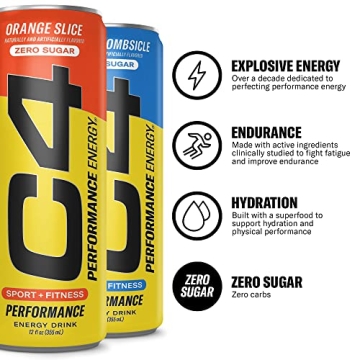 C4 Energy Drink Variety Pack - Zero Sugar & Caffeine