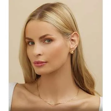 Barzel 18K Gold Plated Woven Love Knot Stud Earrings 10mm For Women - Made In Brazil (Gold)