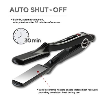 Croc Classic Silver Titanium Flat Iron Hair Straightener 1.5 Inch