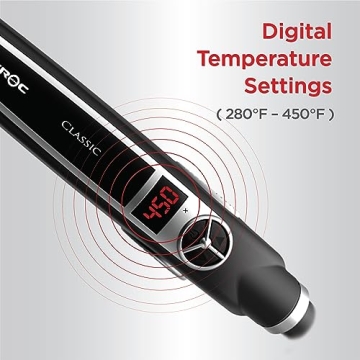 Croc Classic Silver Titanium Flat Iron Hair Straightener 1.5 Inch