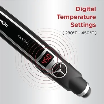 Croc Classic Silver Titanium Flat Iron Hair Straightener 1.5 Inch