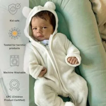 CooCooBaby Infant Lounger, Baby Nest Cover for Baby Girls & Boys, Newborn Essentials for Baby 0-12 M...