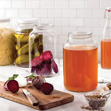 Paksh 1-Gallon Glass Jar with Airtight Lid for Storage