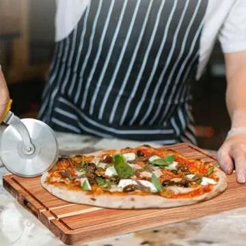 24 Inch XXL Countertop Cutting Boards, Extra Large Chopping Board for Kitchen, Butcher Block Carving Board for BBQ, Turkey, Meat, Large Charcuterie Board with Handles, Juice Groove