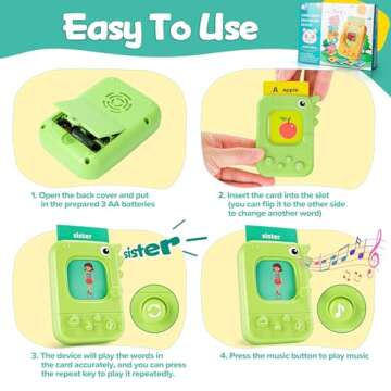 Talking Flash Cards for Toddlers with 96 Sight Words