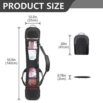 YR Adjustable Snowboard Sleeve Cover for Safe Transport