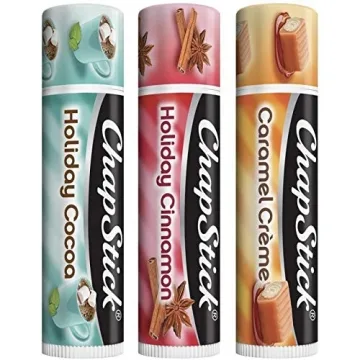 Chapstick Holiday Collection 2017, Pack of 3, Holiday Cinnamon, Caramel Creme & Holiday Cocoa, 0.15 Oz Ea