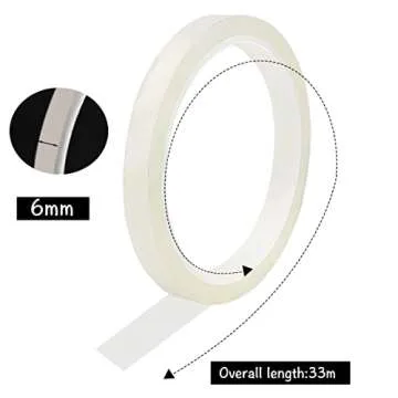 Pengxiaomei 2 Roll Clear Floral Tape,1/4" Wide Florist Tape,Clear Waterproof Florist Tape,Waterproof Floral Tape for Fresh Flower Crafts,Flower Arrangements Supplies