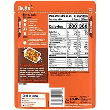 BEN'S ORIGINAL Ready Rice Whole Grain Brown Rice, Easy Dinner Side, 8.8 oz Pouch (Pack of 6)
