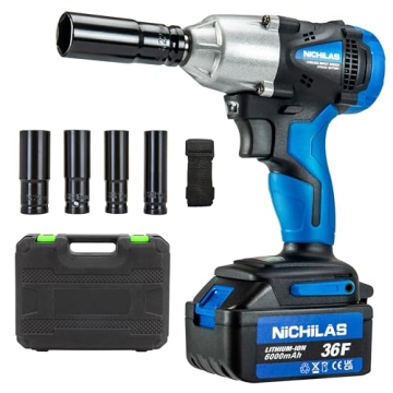 Nichilas Cordless Impact Wrench: 2-in-1 Screwdriver Power Tool