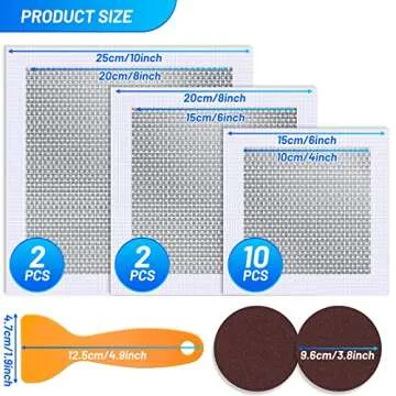 Mckanti 14 Pack Drywall Patch Kit - 4/6/8 Inch with Self-Adhesive Mesh, Heavy Duty Wall Repair for L...