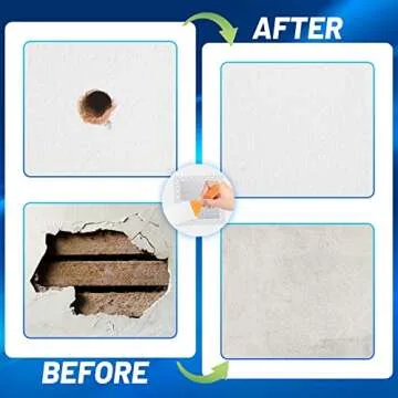 Mckanti 14 Pack Drywall Patch Kit - 4/6/8 Inch with Self-Adhesive Mesh, Heavy Duty Wall Repair for Large Holes