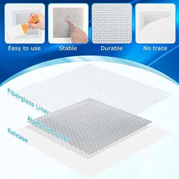 Mckanti 14 Pack Drywall Patch Kit - 4/6/8 Inch with Self-Adhesive Mesh, Heavy Duty Wall Repair for Large Holes