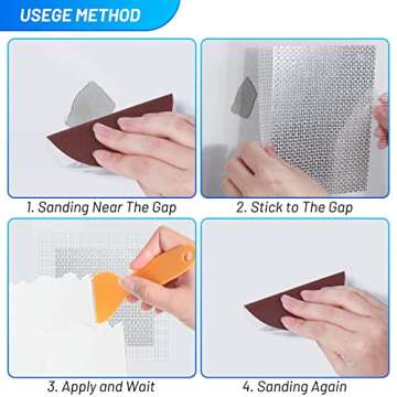 Mckanti 14 Pack Drywall Patch Kit - 4/6/8 Inch with Self-Adhesive Mesh, Heavy Duty Wall Repair for Large Holes