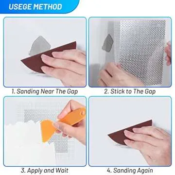 Mckanti 14 Pack Drywall Patch Kit - 4/6/8 Inch with Self-Adhesive Mesh, Heavy Duty Wall Repair for Large Holes