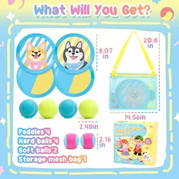 Tagitary Toss and Catch Ball Set for Outdoor Family Fun