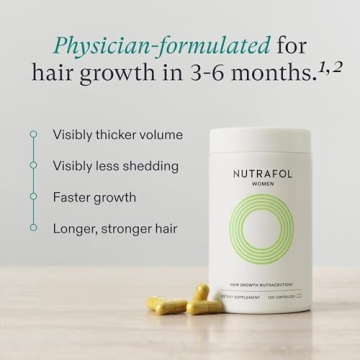 Nutrafol Women's Hair Growth Supplements, for Women Ages 18-44, Clinically Proven Hair Supplement for Visibly Thicker and Stronger Hair, Dermatologist Recommended - 1 Month Supply, 1 Refill Pouch