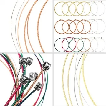 Quality Acoustic Guitar Strings Set with Celluloid Picks