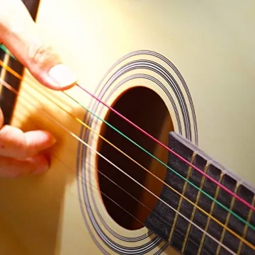 Quality Acoustic Guitar Strings Set with Celluloid Picks