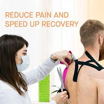 OK TAPE Kinesiology Tape, Regular Original Cotton Elastic Athletic Tape for Support and Recovery, Sports Tape Therapeutic Pain Relief, 2in×16.4ft Uncut Roll - Pink