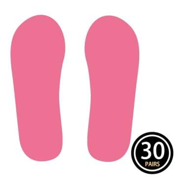 30 Pairs (60Feets) Spray Tan Feet Pads Disposable & Economic FOAM Feet pads for Spray tanning,Use in Tanning booth,Sunless Tanning at Home or Beauty Salon-Non Slip-Comfortable-Hygienic-Ultra Bronzing