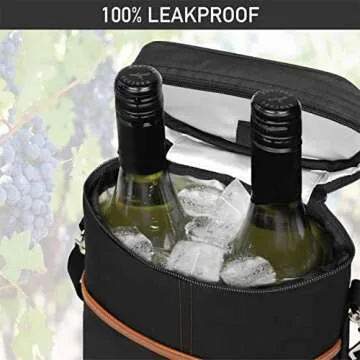 OPUX Insulated Wine Carrier - Stylish and Leakproof