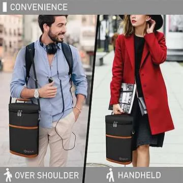 OPUX Insulated Wine Carrier - Stylish and Leakproof