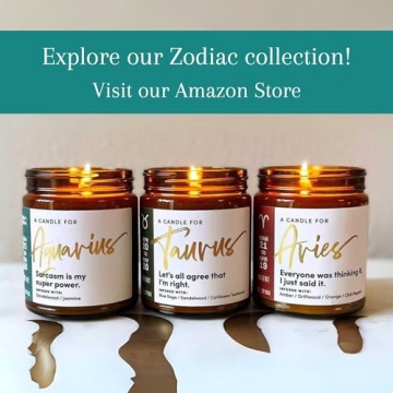 Aquarius Zodiac Gifts for Women - Unique Candles