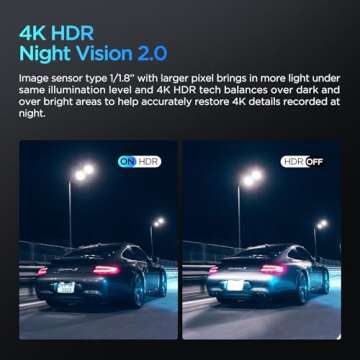 VIOFO 4K HDR Dash Cam Front and Rear A139 Pro 2CH, STARVIS 2 IMX678 Sensor, Superb Night Vision, Ultra HD 4K + 1080P Dashcam for Car, 5GHz WiFi GPS, 24H Parking Mode (A139PRO 2CH)