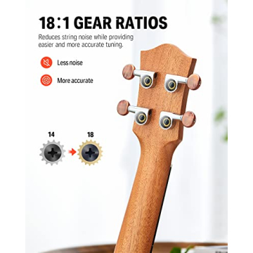 Donner 23" Mahogany Ukulele Kit with Online Lessons