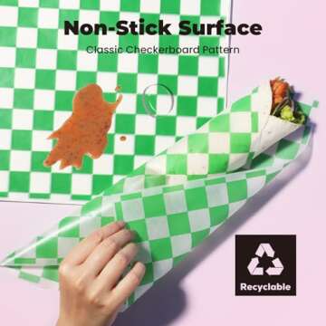 Fit Meal Prep 250 Deli Paper Sheets - Grease-Proof Wax Paper