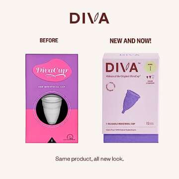 DIVA Cup & Shaker - Medical Grade Silicone Cup for Period Care - Reusable Menstrual Cup with Shaker ...