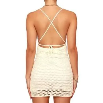 Chic Mini Dress - Hollow Out Halter Neck for Parties