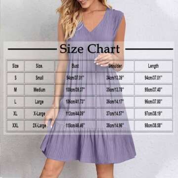 Stylish AEPTDEO Womens Summer V Neck A-Line Dress