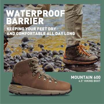 Danner Mountain 600 Hiking Boots for Women - Waterproof, Durable Suede Upper, Breathable Lining, Tri...