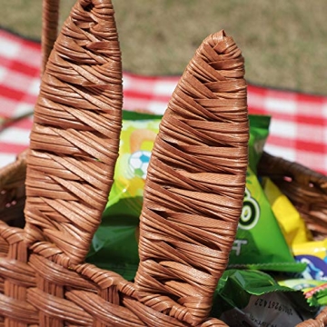 Durable Hand-Woven Bunny Easter Basket for Kids