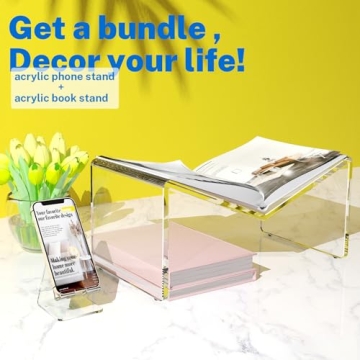 Crpich Acrylic Phone Stand - Universal, Clear Desk Accessory