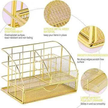 yuun Desk Organizers Set for Elegant Workspace Storage