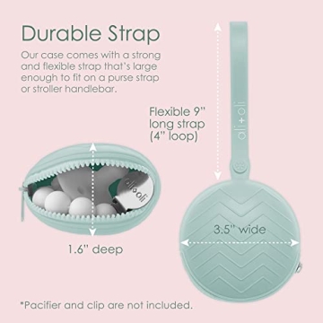 Ali+Oli Silicone Pacifier Holder Case in Pink