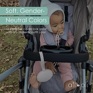 Ali+Oli Silicone Pacifier Holder Case in Pink