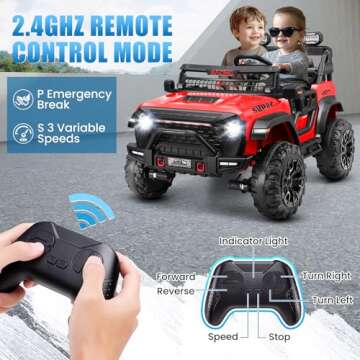 Hikole 2 Seater Electric Truck for Kids, 24V Power