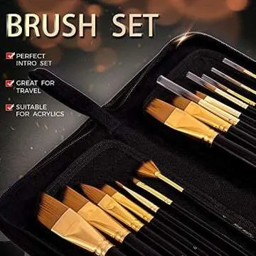 Mont Marte Art Paint Brushes Set for All Artists and Ages