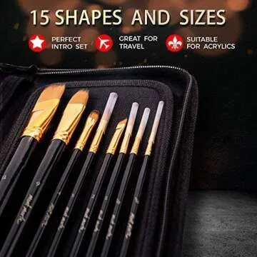 Mont Marte Art Paint Brushes Set for All Artists and Ages