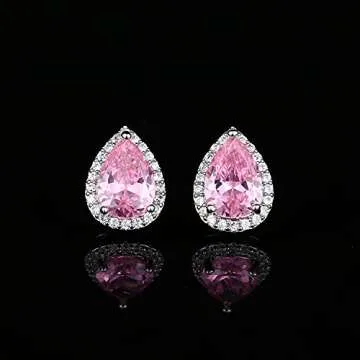 YOMELA CZ Stud Earrings for Women - Hypoallergenic & Dazzling