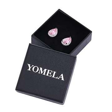 YOMELA CZ Stud Earrings for Women - Hypoallergenic & Dazzling