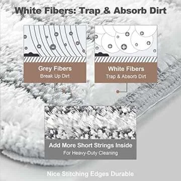 JOYMOOP Flat Mop Pads - Washable Microfiber Refills 4 Pack