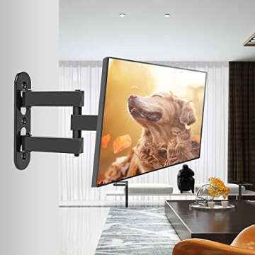 Full Motion TV Wall Mount TV Bracket for Most 28-55 Inch Flat Screen TVs, Blue Stone TV Mount with Articulating Dual Arms Tilt Swivel, Wall Mount TV Bracket VESA 400x400mm TV Monitor Mount